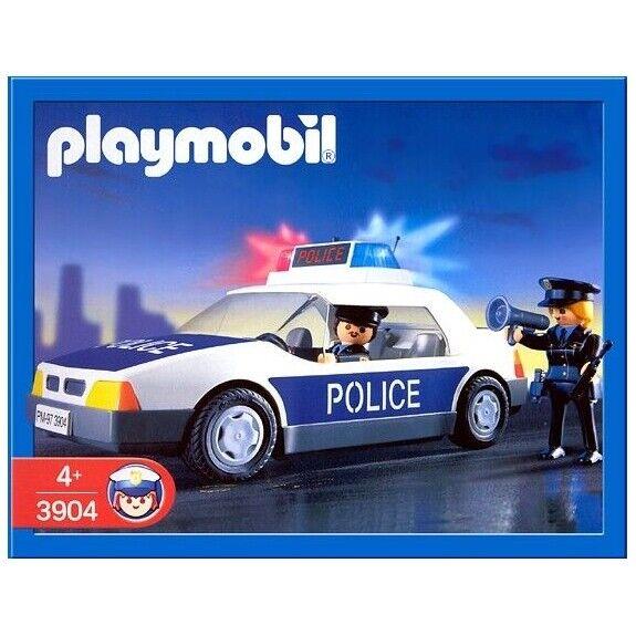 Playmobil 3904 Police Car Patrol Vehicle with Police Figures Lights