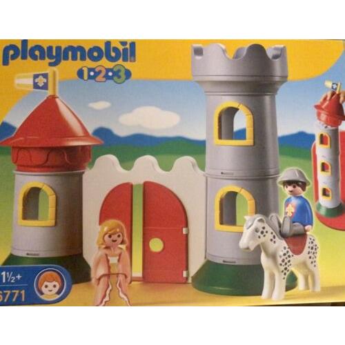 Retired Playmobil 1.2.3 - 6771 MY First Knight`s Castle For Preschoolers