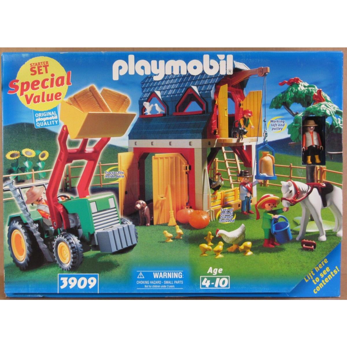 Playmobil 3909 Farm House W/tractor Figures Mib