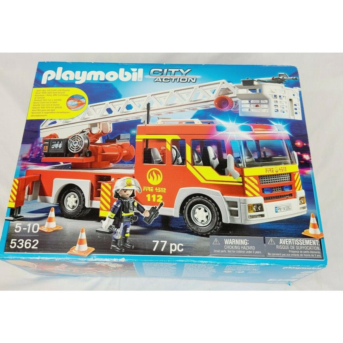 Playmobil 5362 City Action Fire Ladder Unit with Lights Sound