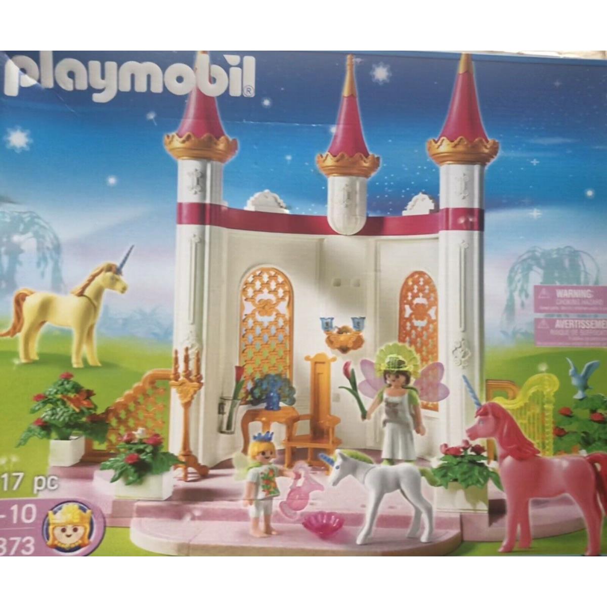Playmobil 5873 Fairy Tale Unicorn Palace Castle Horse Box 2013 Nrfb