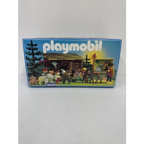 Playmobil Vintage 3638 Children`s Petting Zoo Cabin Evergreen- Box Wear
