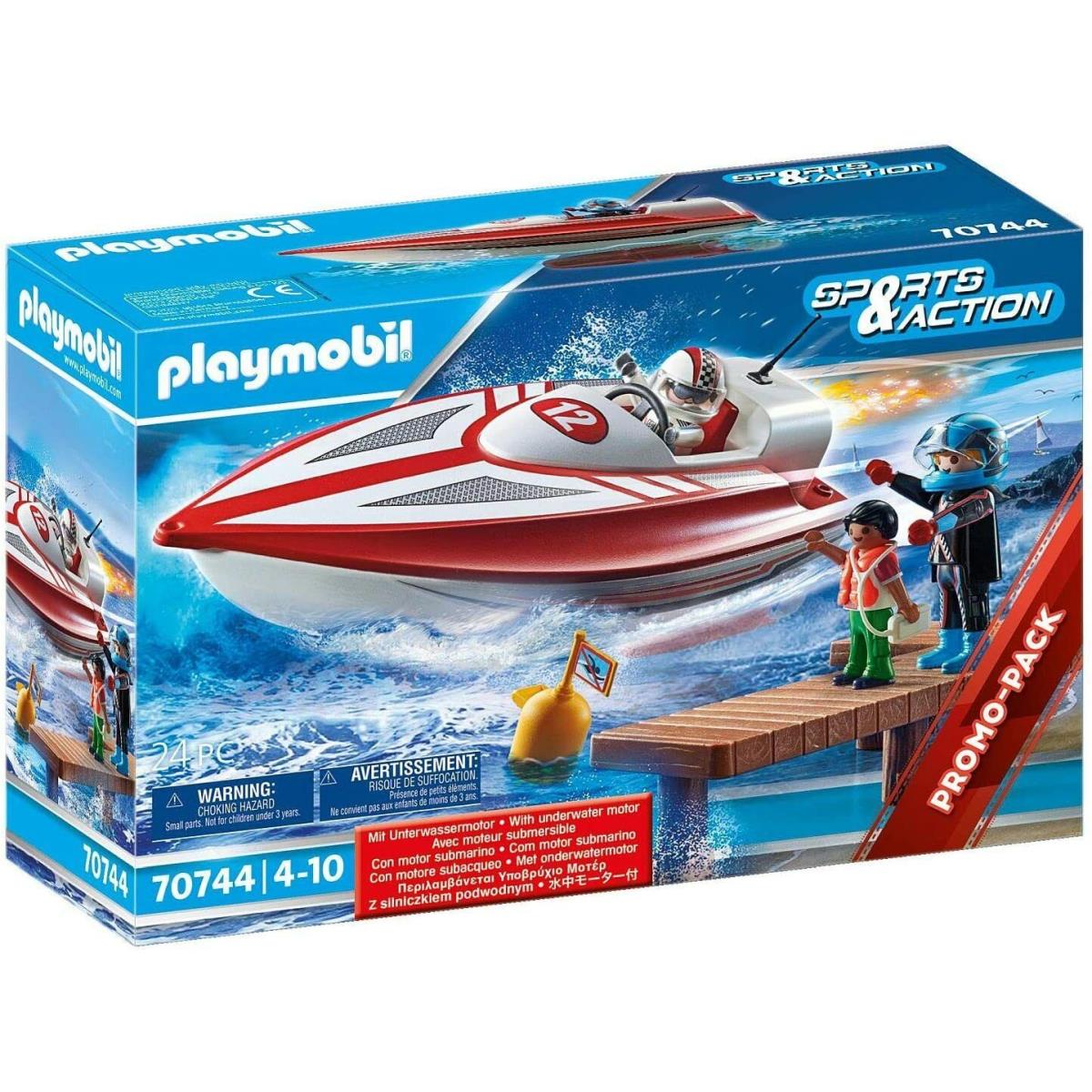 Playmobil 70744 Speed Boat with Underwater Motor Building Kit