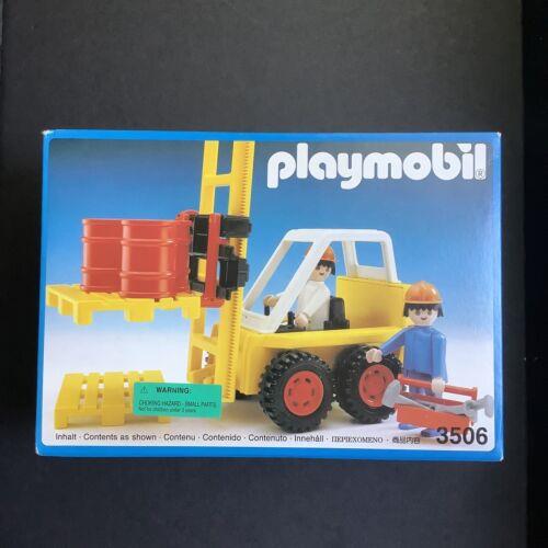 Playmobil Forklift Construction Truck Box Set 3506 Geobra 1992