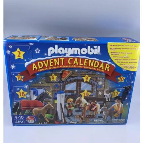 2008 Playmobil 4159 Advent Calendar - Htf 77pc Holiday Set