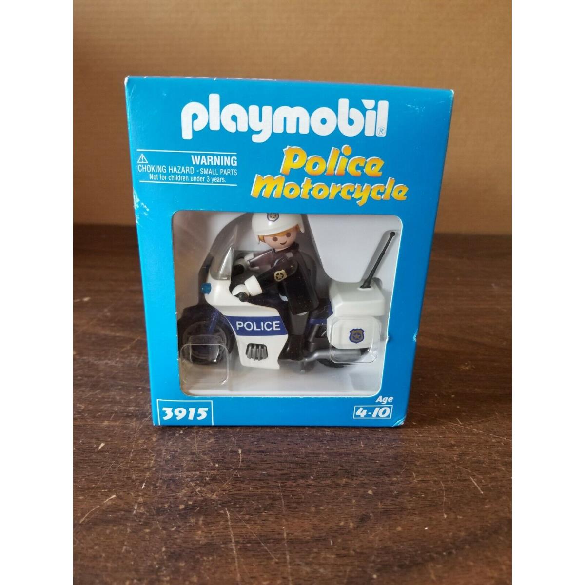 Playmobil Policeman with Motorcycle Set 3915 Vintage Retired Rare
