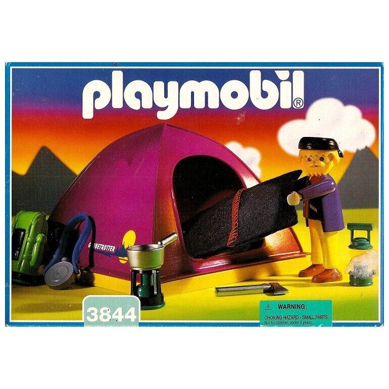 Playmobil 3844 Trail Blazer Figure Camper Camping Purple Tent Outdoors Set