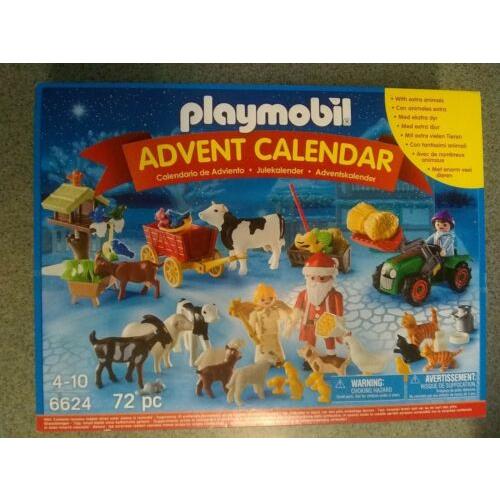 Playmobil 6624 Advent Calendar Christmas On The Farm Retired Rare