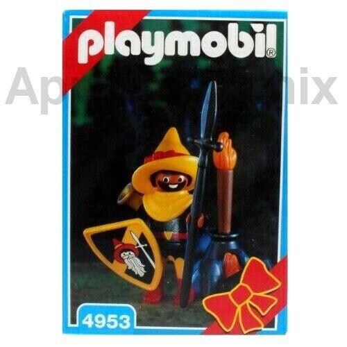 Playmobil 4953 Gnome Toy Set Knight Dwarf Yellow Black Shield
