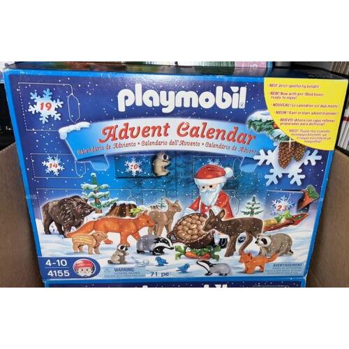 Playmobil 4155 Advent Calendar 95 Pieces Santa Forest Animals Diorama