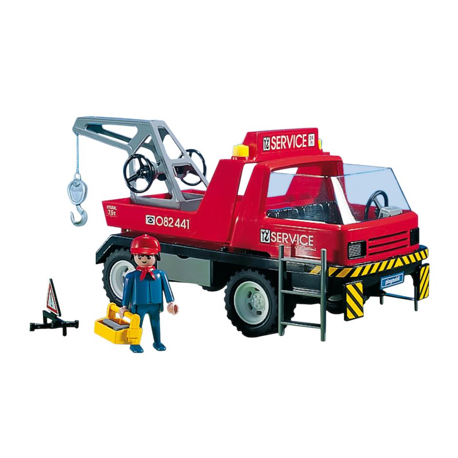 Playmobil 7296 Classic Edition Tow Truck Service Vehicle Red Truck 3961