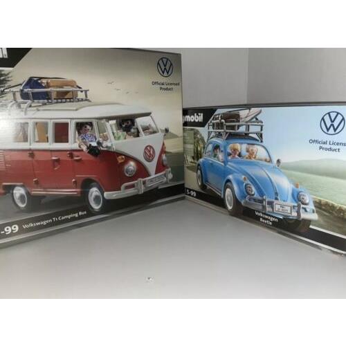 2 Playmobil 70177 Volkswagen Beetle Bug 70176 T1 Camping Bus 2021 VW Official
