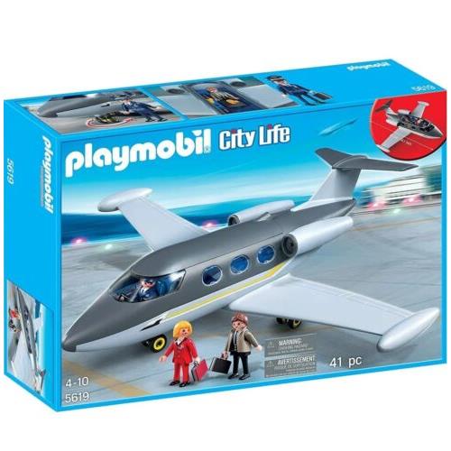 Playmobil 5619 City Life Private Jet Plane 41pc Building Play Set