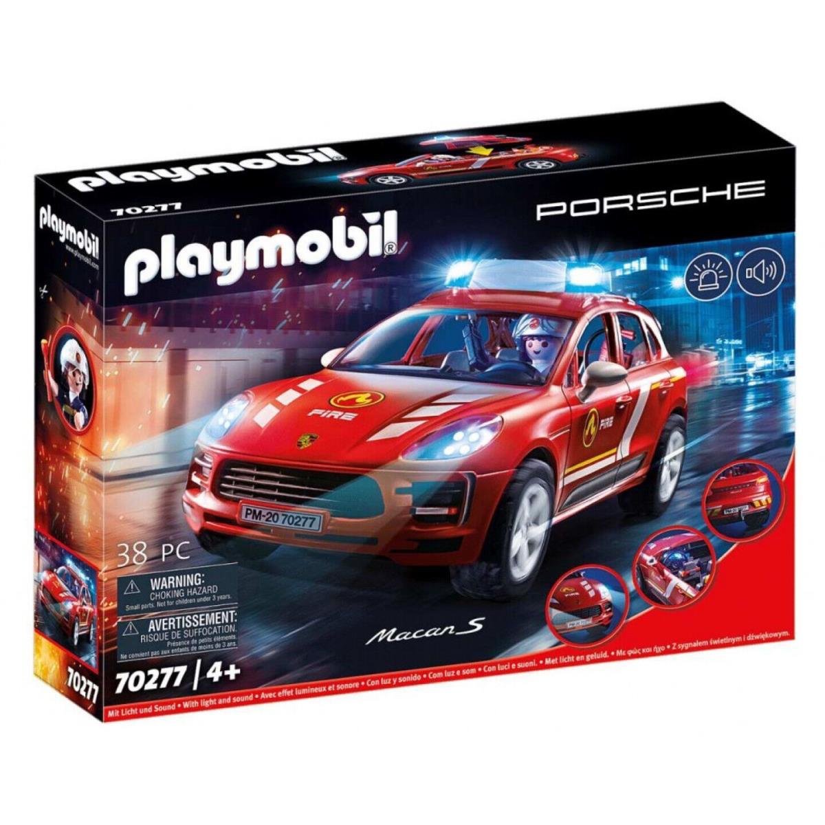 Playmobil 70277 Porsche Macan S Firefighter with Figurine Building Kit