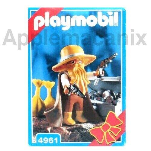 Playmobil 4961 Gnome Toy Set Yellow Robber Beard Bandit Western Fact