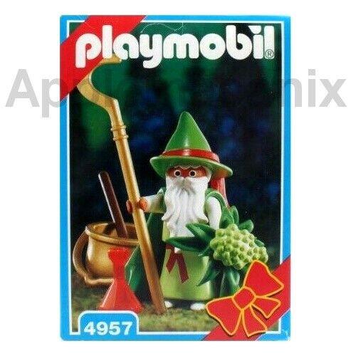 Playmobil 4957 Gnome Toy Set Druid Dwarf Green Beard Forest Alchemist