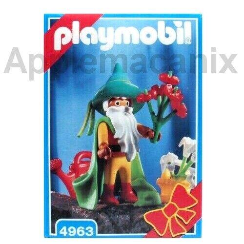 Playmobil 4963 Gnome Toy Set Green Garden Dwarf Beard Flowers
