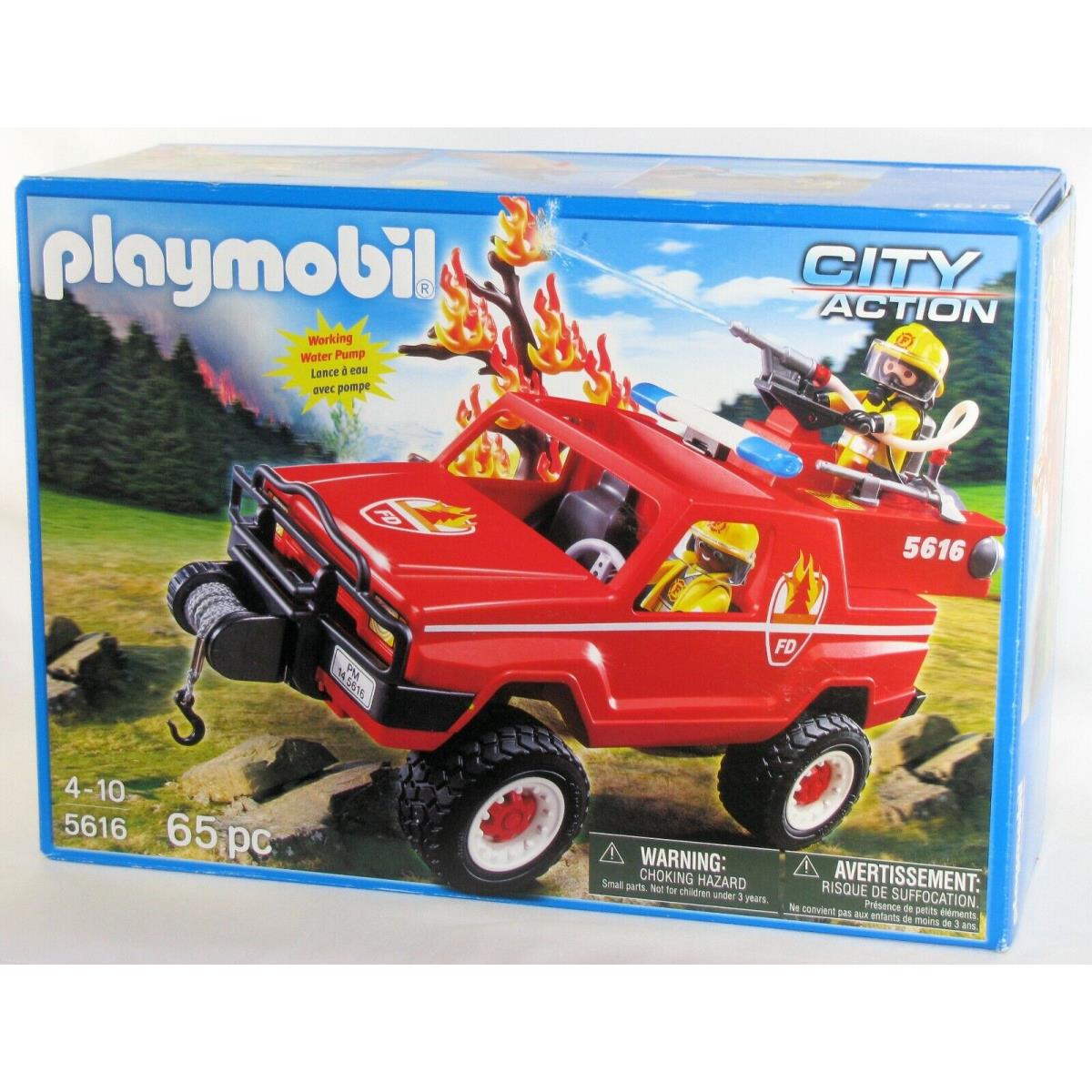 Playmobil 5616 City Action Firetruck Firemen Rangers Fire Terrain Fire Engine
