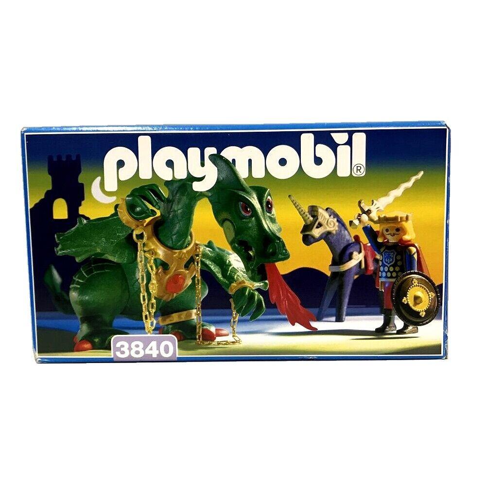 Playmobil 3840 Green Dragon and Prince Knight Vintage Set