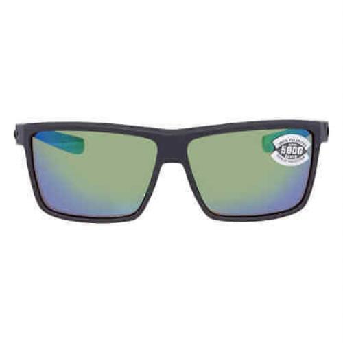 Costa Del Mar Rinconcito Green Mirror Polarized Glass Men`s Sunglasses Ric 98 - Grey Frame, Green Lens