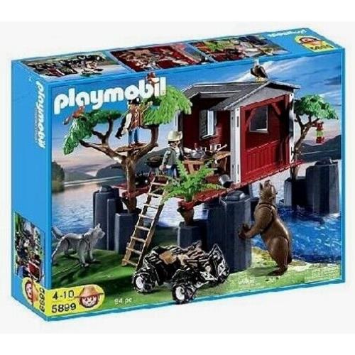 Playmobil 5899 Treehouse and Quad Bike Wildlife Nature Park Bear Set