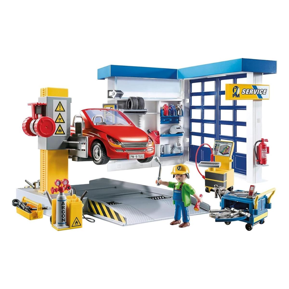 Playmobil 70202 City Life Car Repair Garage 153 Piece Building Set