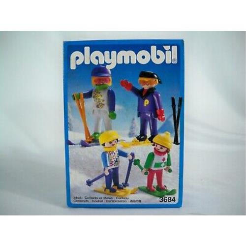 K21i0045 Skiing Winter Set 3684 Misb Mint IN Box 1991 Playmobil Vintage