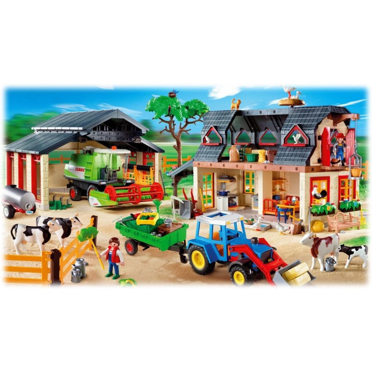 Play Mobil Mega Farm Set - 4055 - Collectible Playmobil Set Rare 771 Pieces