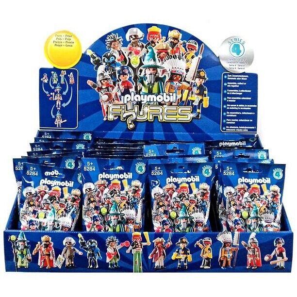 48 Packs Playmobil 5284 Series 4 Boys Mystery Figures Case of Fi Ures Box