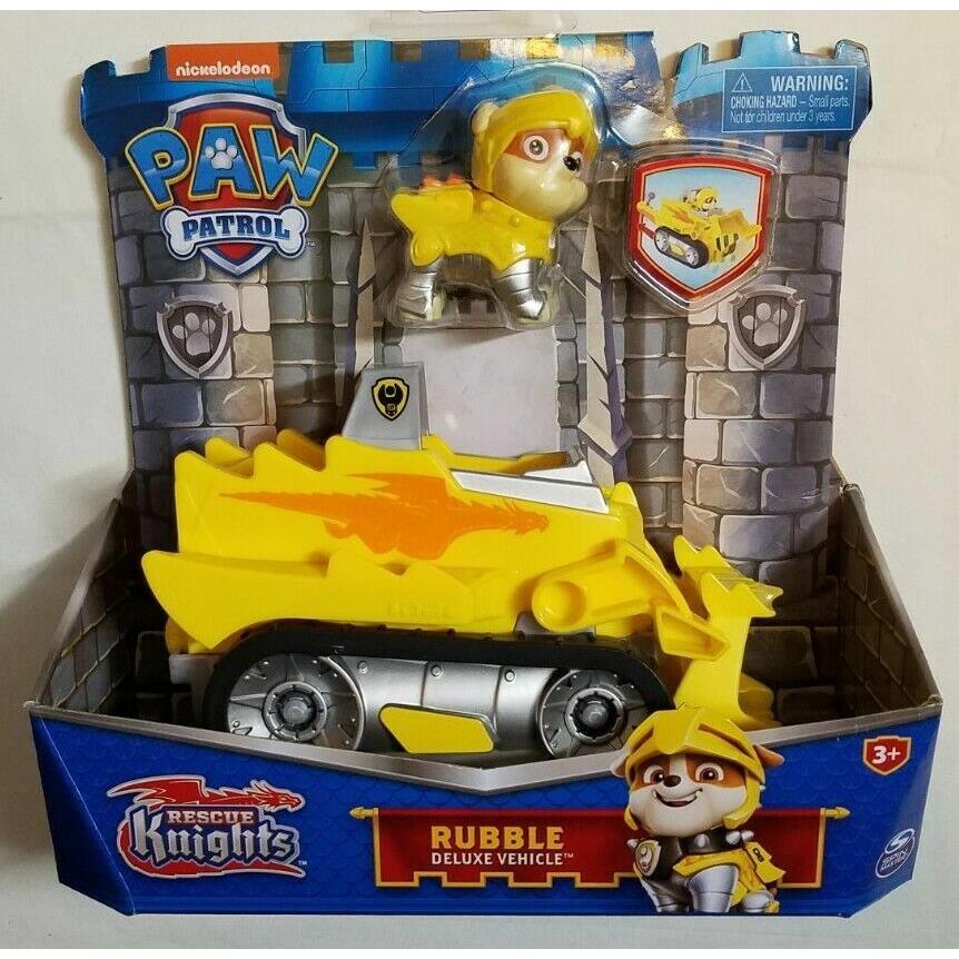 Paw Patrol Rescue Knights Deluxe Vehicle Choose Dragon Castle Series Knights RUBBLE