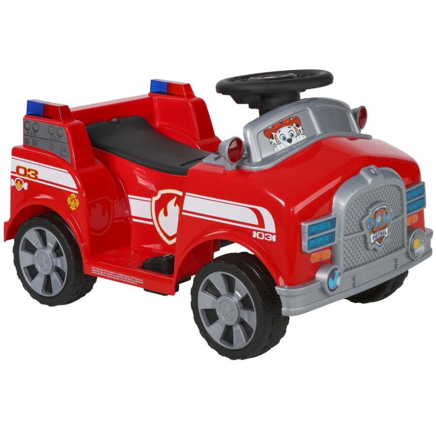 Kids Ride Electric Powered 6v Toy Battery Firetruck Paw Patrol Marshal Quad