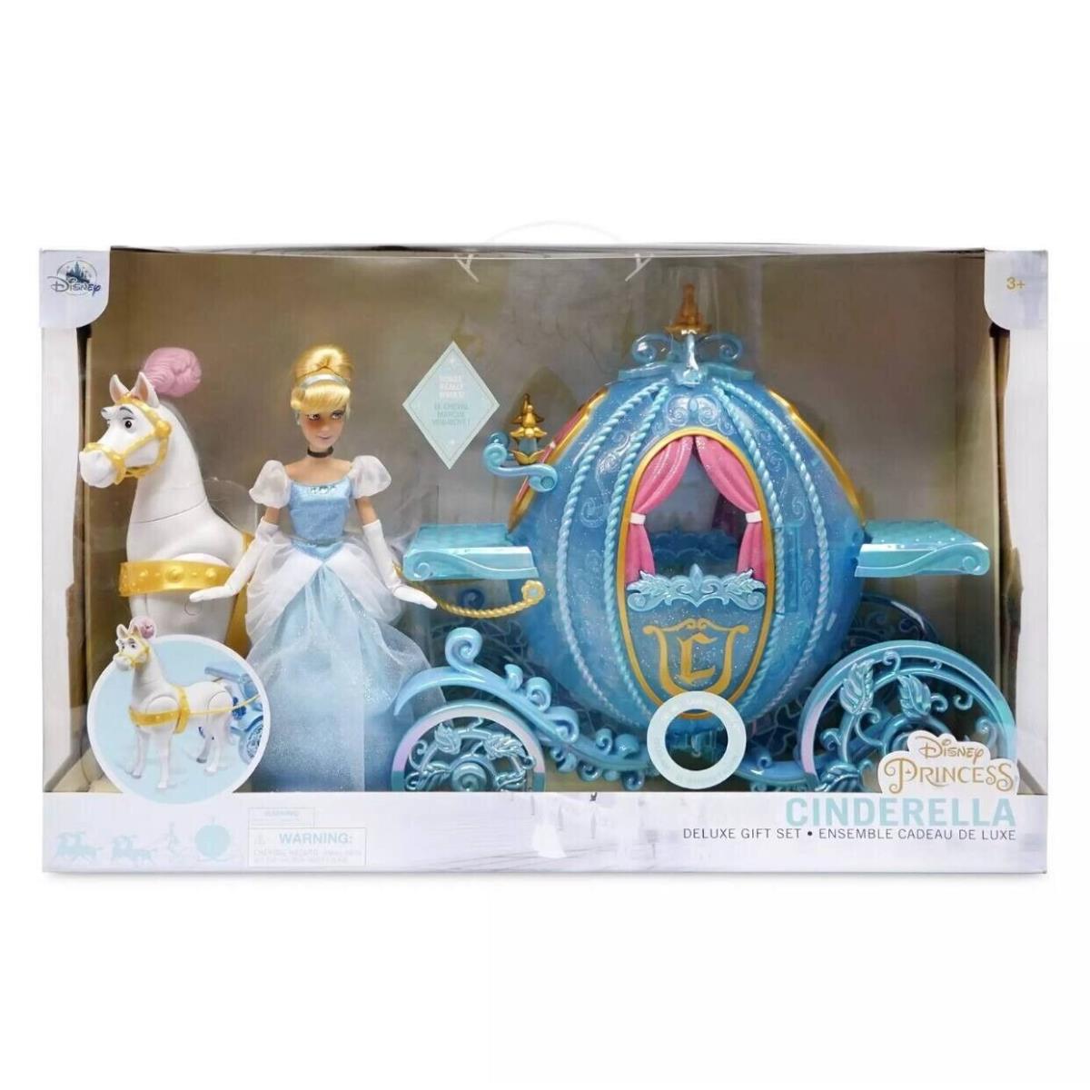 Disney Store Deluxe Cinderella Classic Doll Gift Set w/ Horse Princess