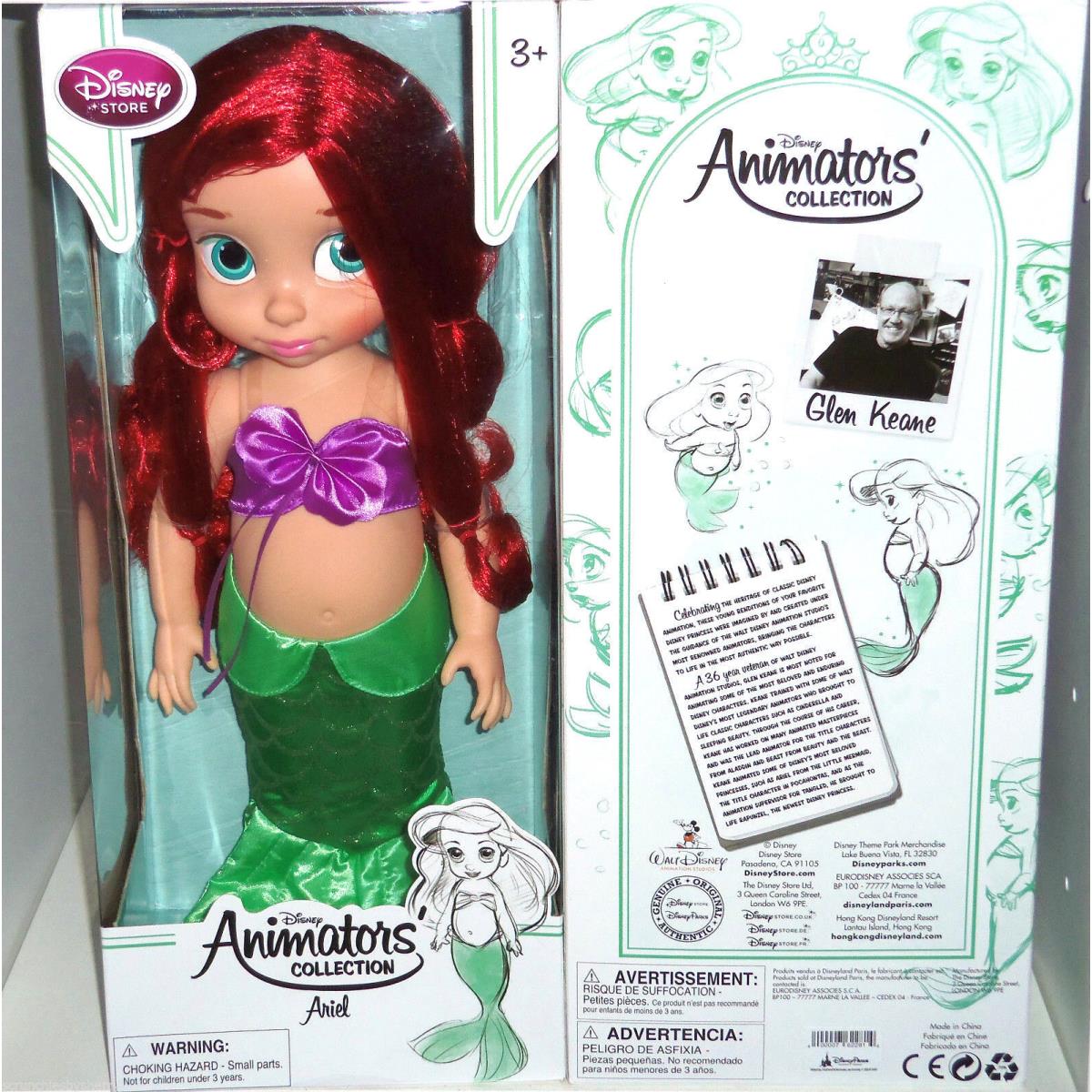 Disney Ariel Doll Little Mermaid Animators Princess 2013 Glen Keane