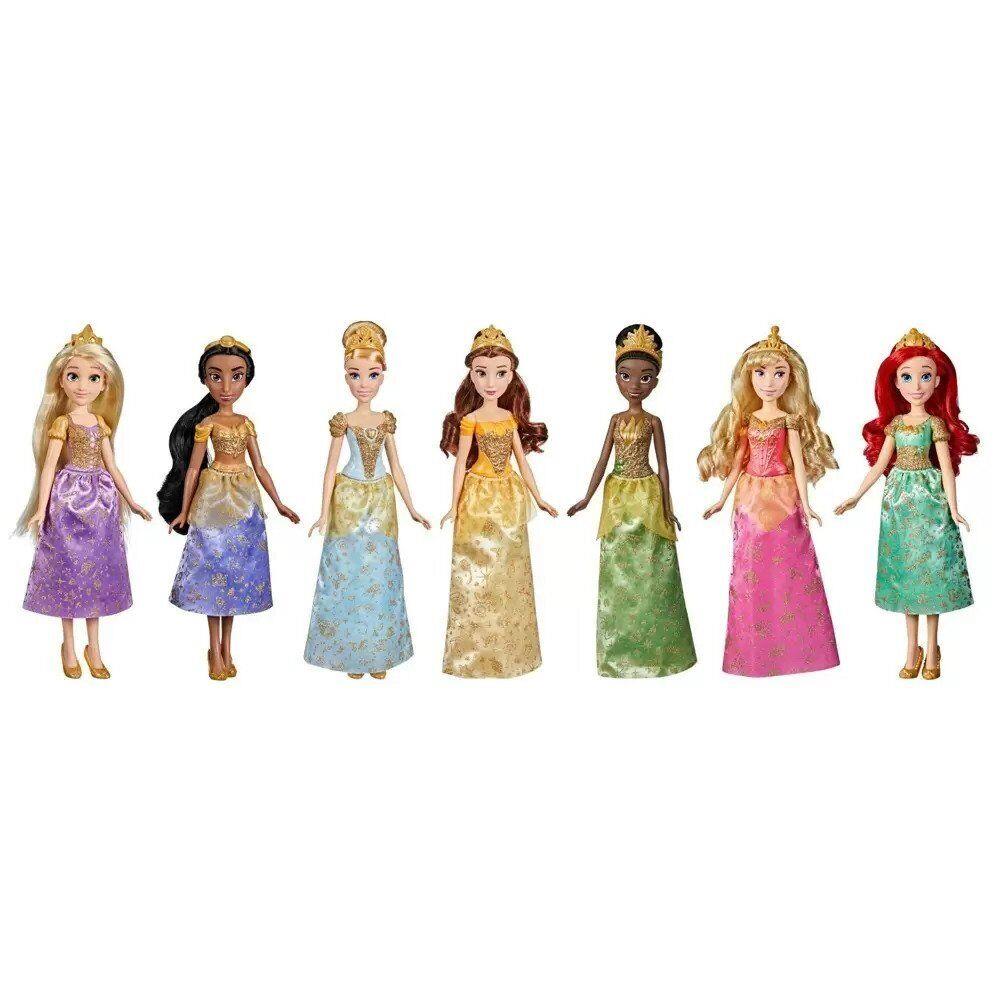 Disney Princess Ultimate Dress Pack with 7 Dolls- Jasmine Belle Tiana Ariel