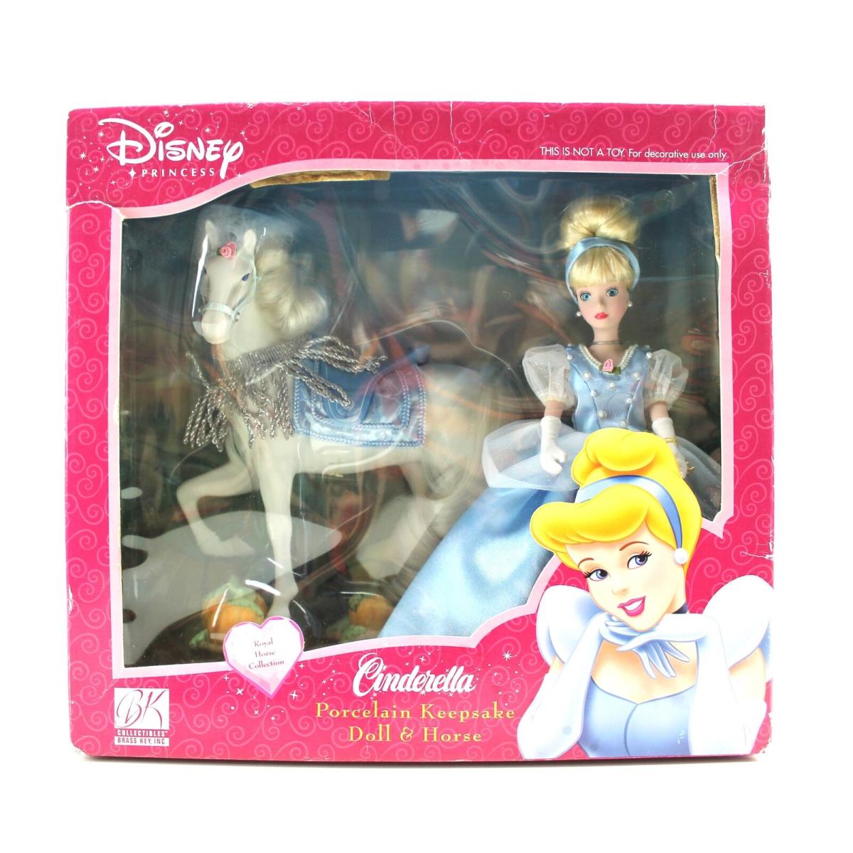 Disney Princess Porcelain Royal Horse Collection 10 Doll Cinderella Horse