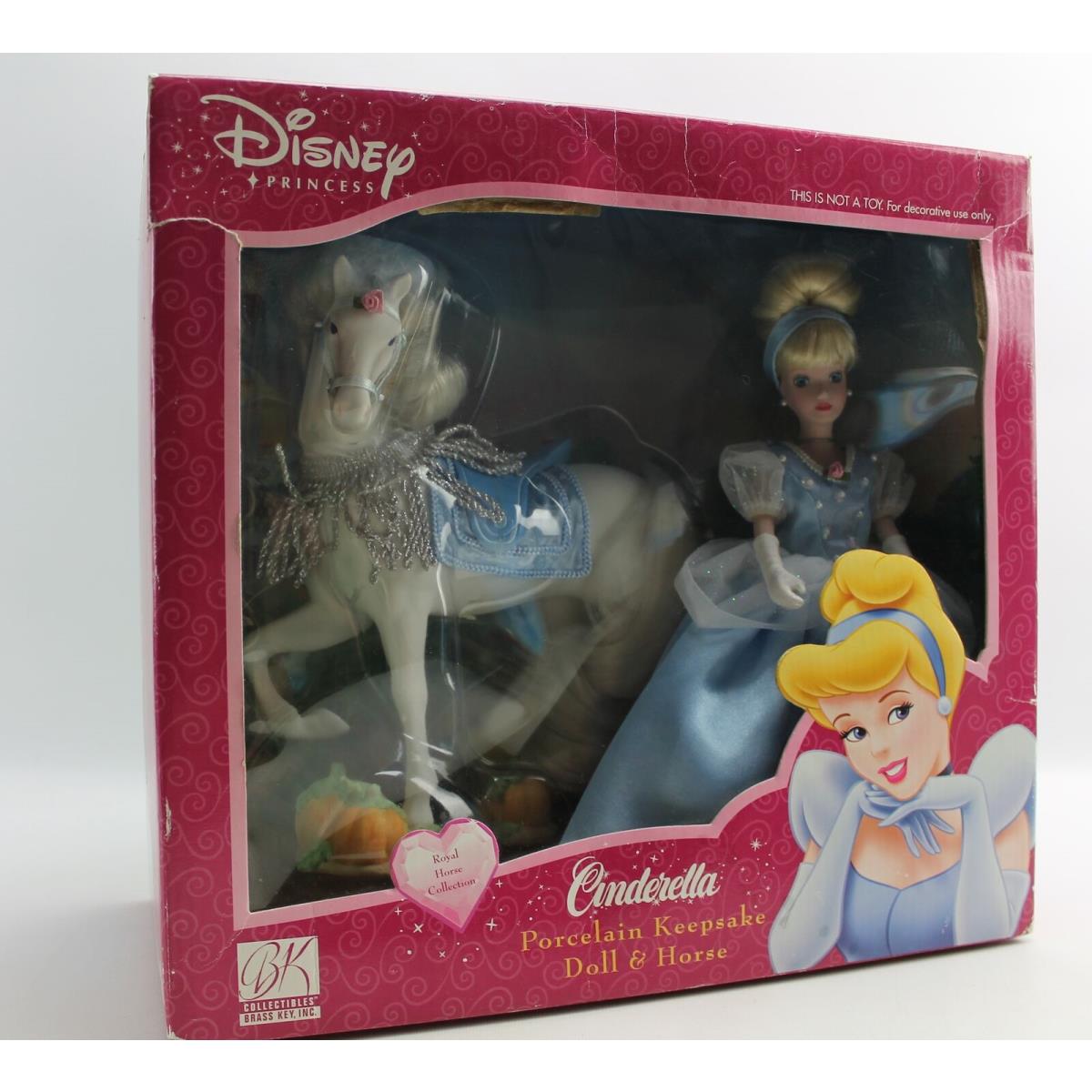 Disney Princess Porcelain Royal Horse Collection 10 Doll Cinderella Horse