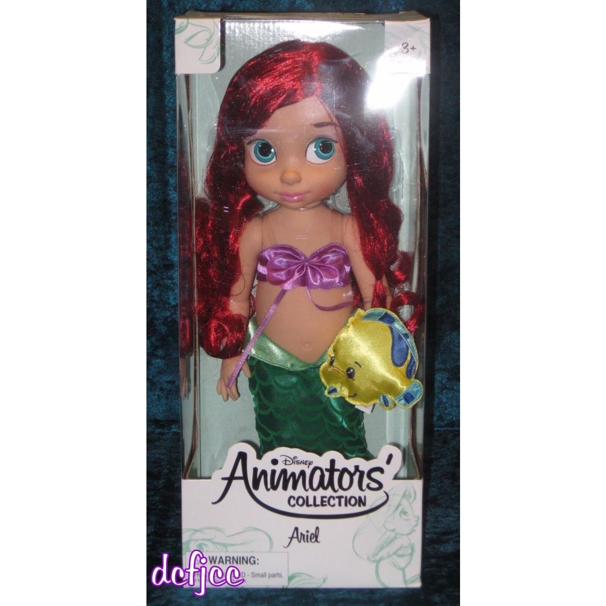 Disney Animators` Collection 16 Toddler Doll Princess Ariel Series1 w/ Flounder