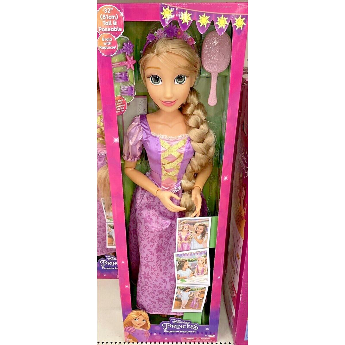 Disney Princess Rapunzel 32in Playdate Doll with Big Brush