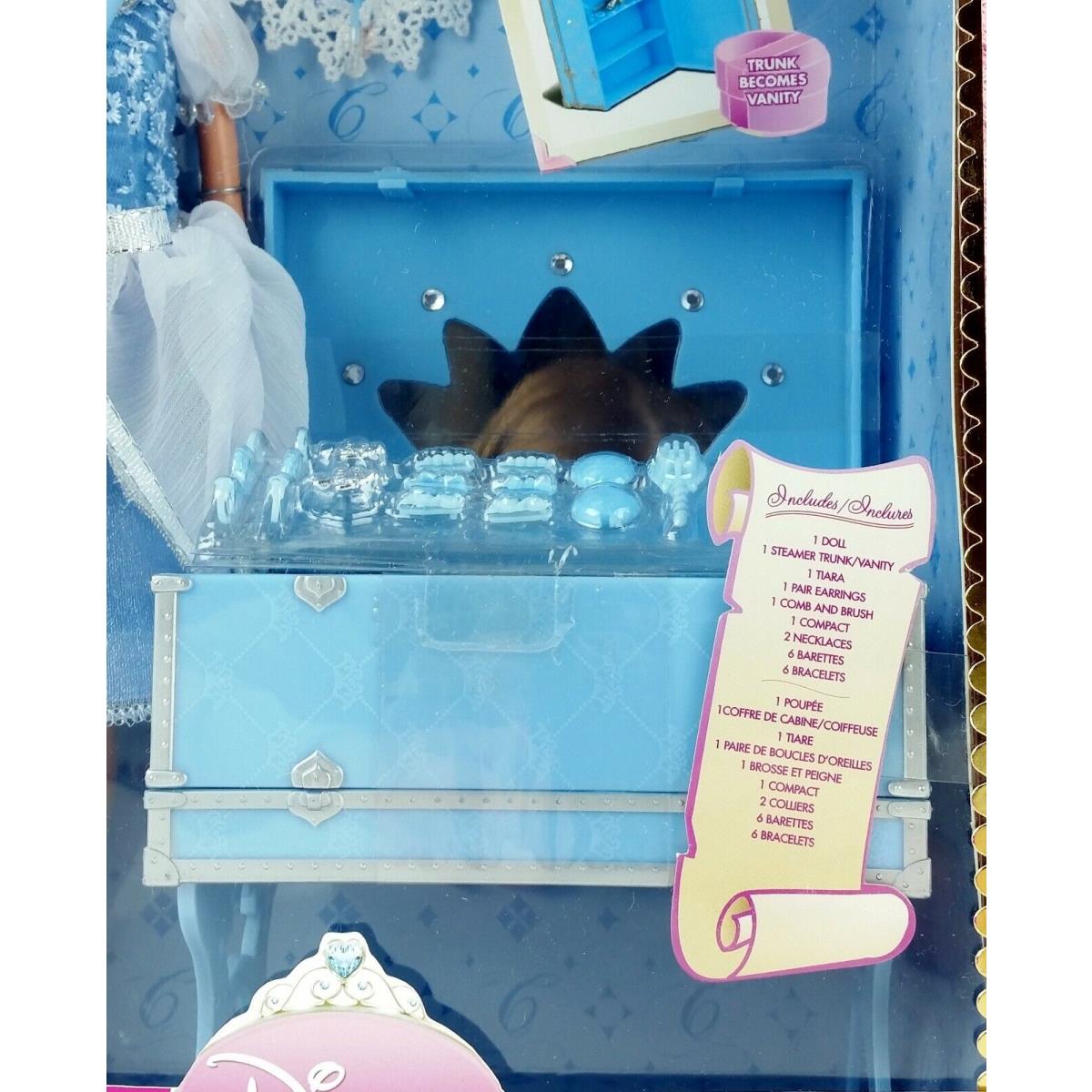 Disney Princess Royal Travels Cinderella Doll with Trunk/vanity Nrfb