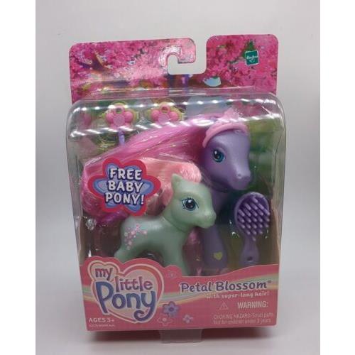 Hasbro My Little Pony Mlp G3 2003 Petal Blossom w/ Free Baby Pony