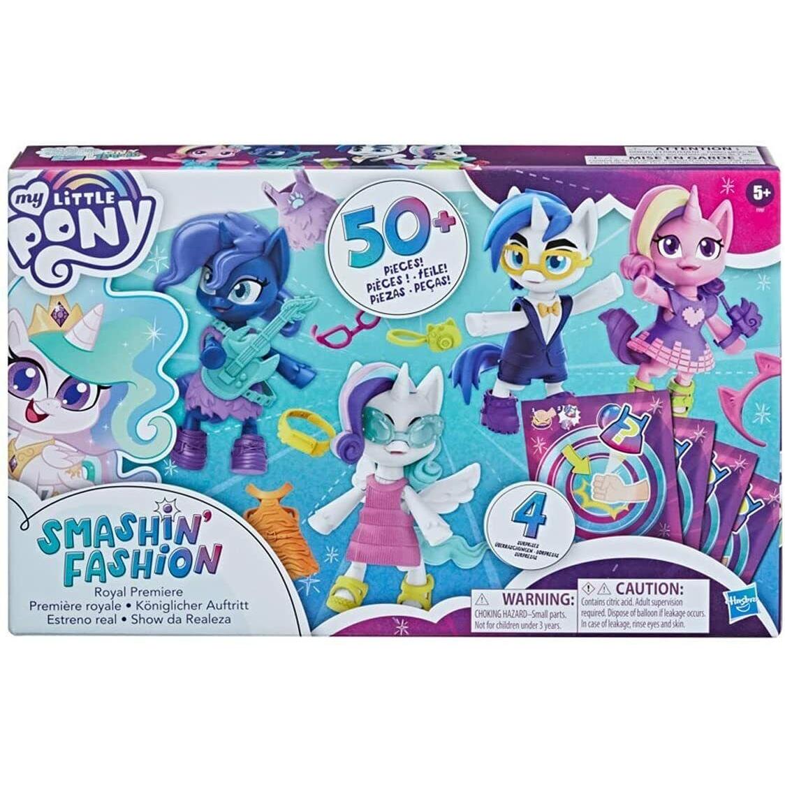 Hasbro My Little Pony Smashin Fashion Royal Premiere Set 50 Pieces 4 Poseable Figures