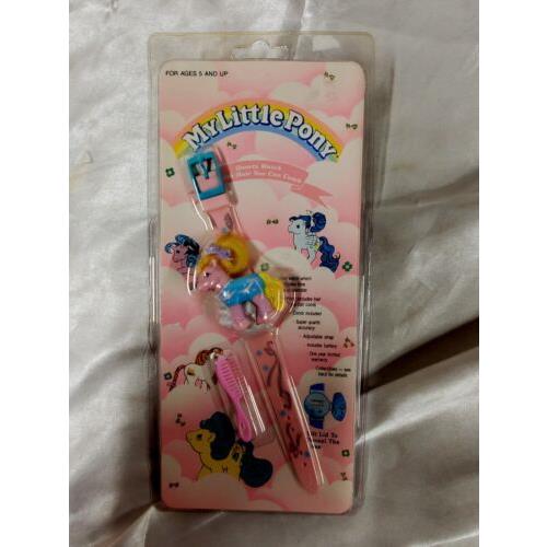 Hasbro My Little Pony Collector Pink Pony Watch with Comb 1990 Factory