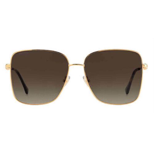 Jimmy Choo Hester/s Sunglasses Gold Havana Brown Gradient 59