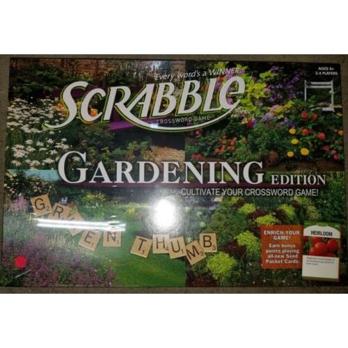 Scrabble Gardening Edition Hasbro Usaopoly Crossword Board Game