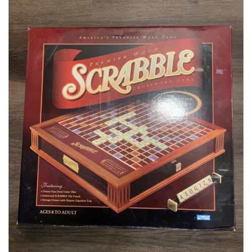 Luxury Premier Wood Edition Luxury Scrabble Game Rotating Board Please Read
