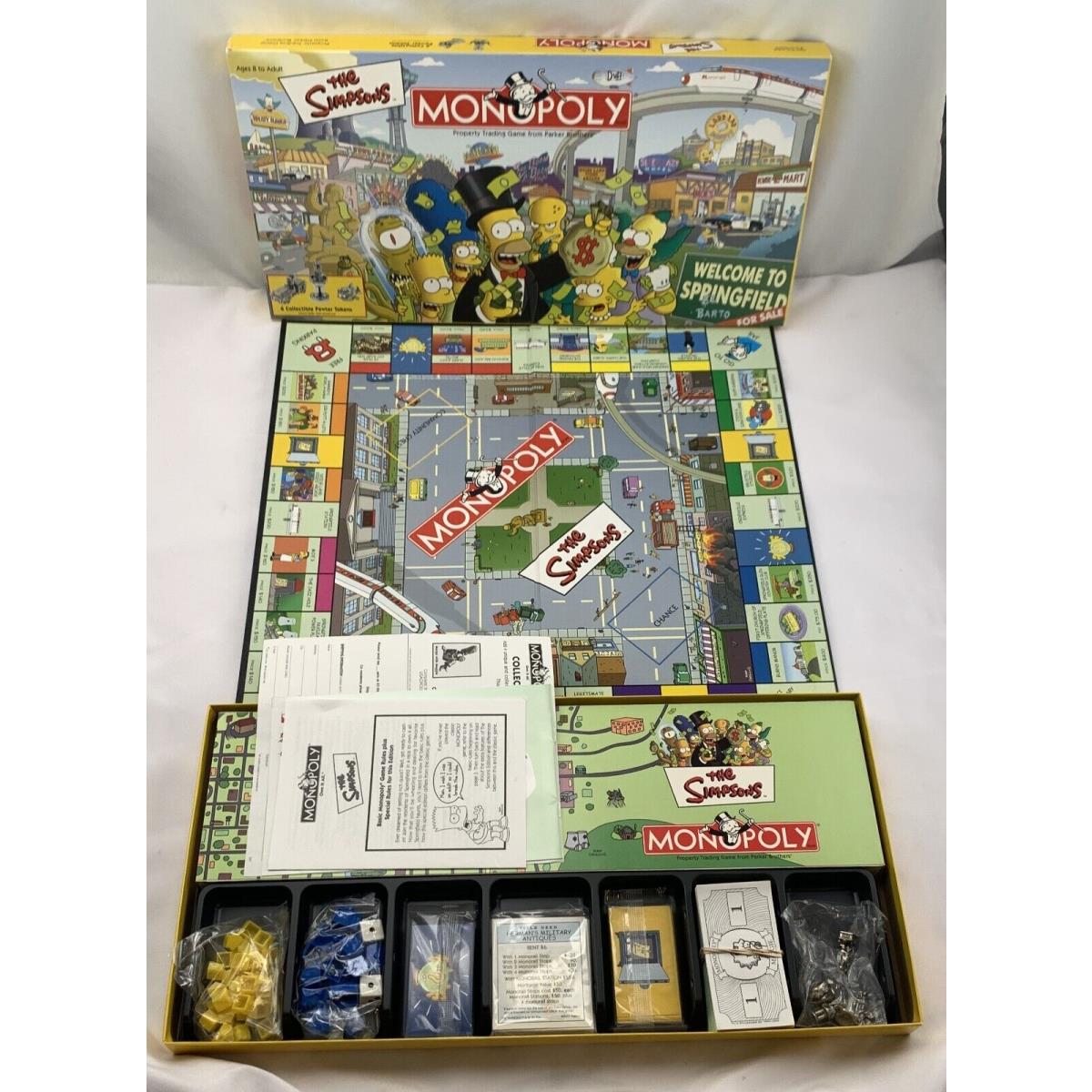 2001 Simpson`s Monopoly Game by Usaopoly Old Stock