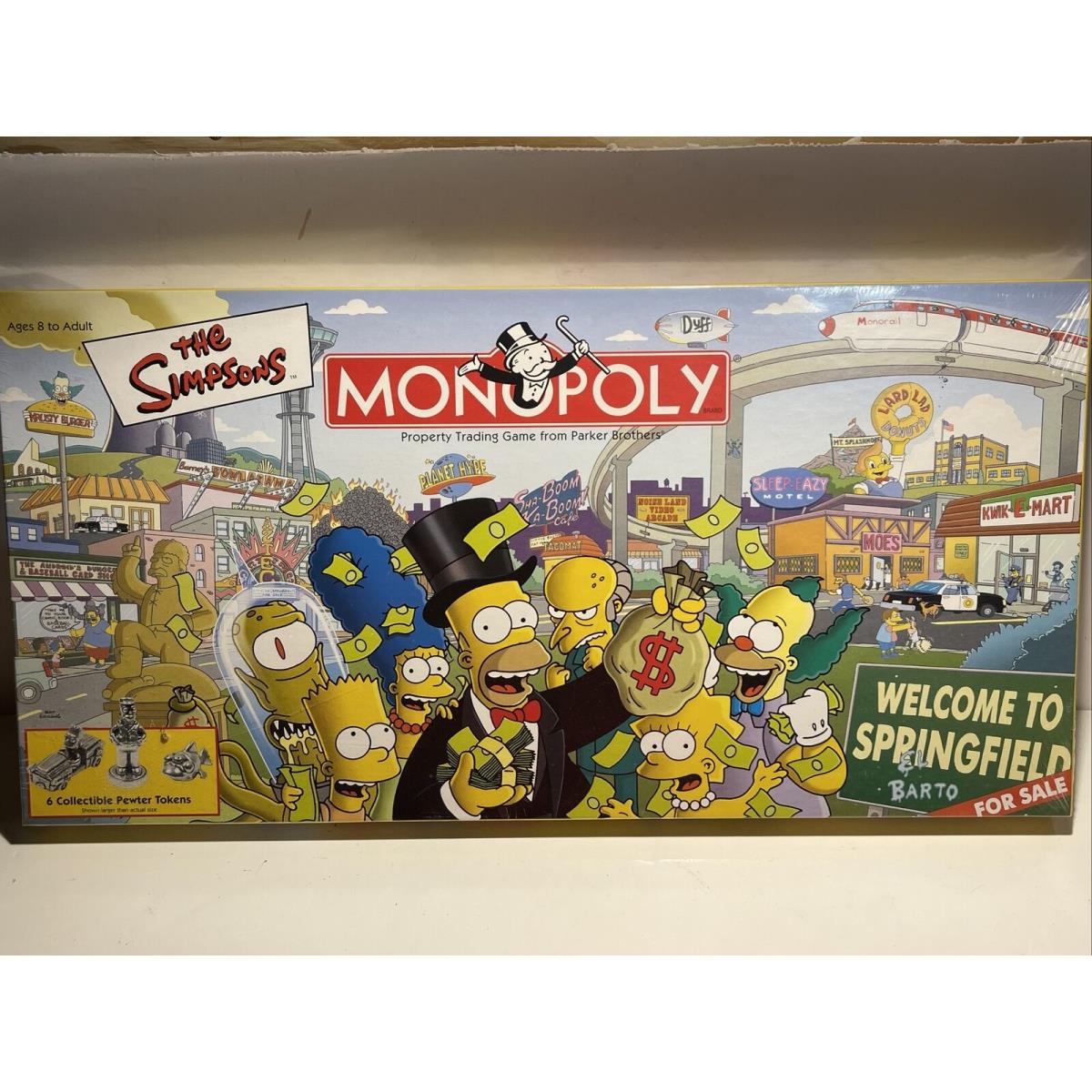 2001 Simpson`s Monopoly Game by Usaopoly