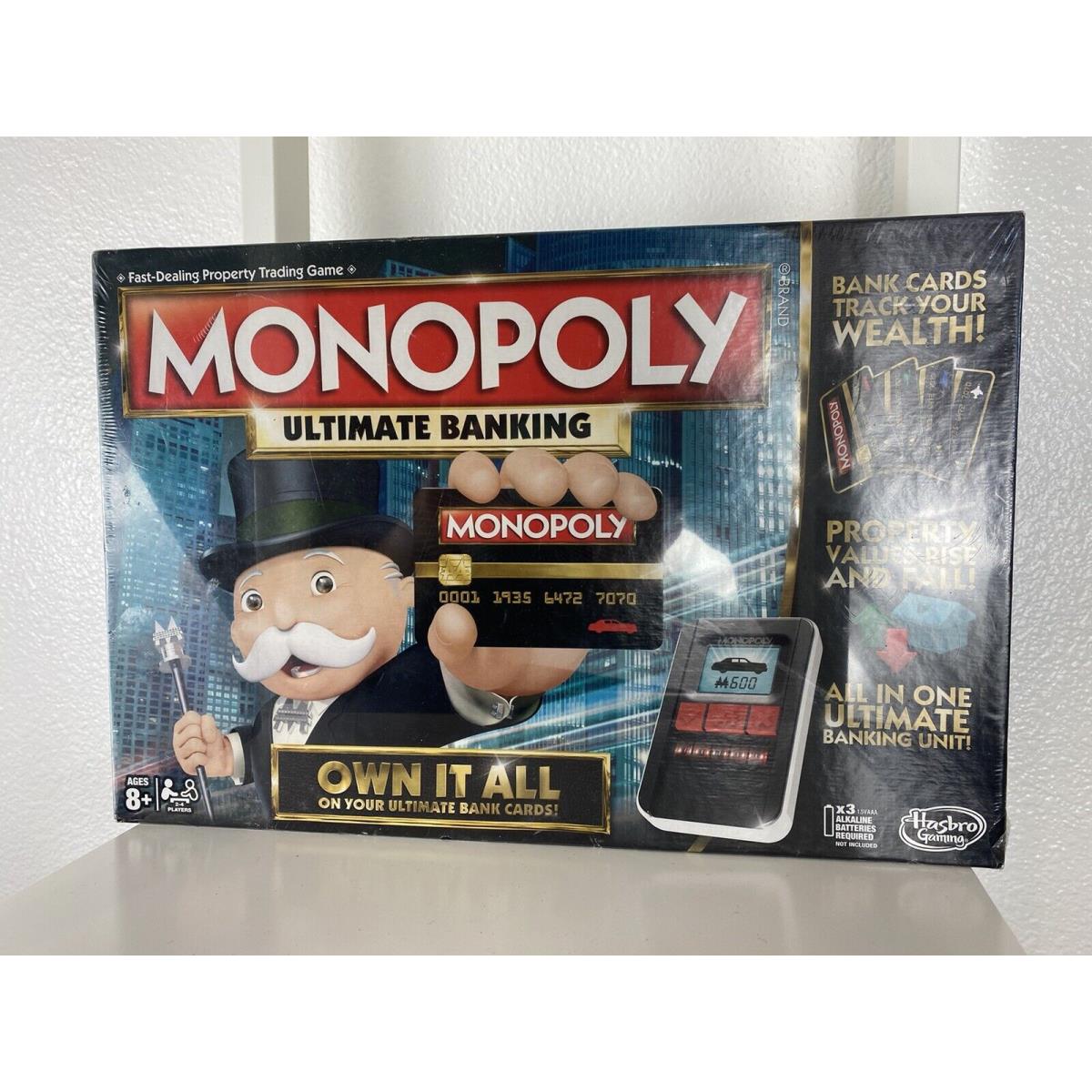 Monopoly Ultimate Banking Board Game Package Hasbro Usa Banking Unit Family