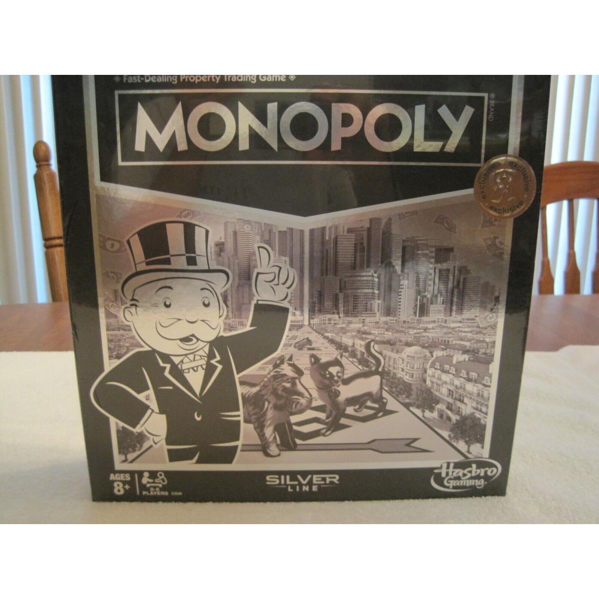 2016 Hasbro Gaming Silver Line Monopoly Toys R US Exclusive--new