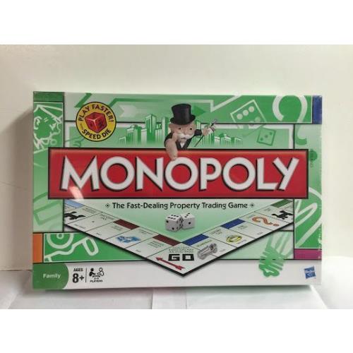 Monopoly Game - and with The Play Faster Speed Die - Hasbro Board Gam